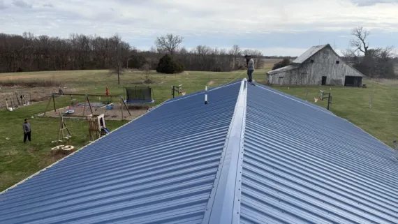 An image of a roof after installation
